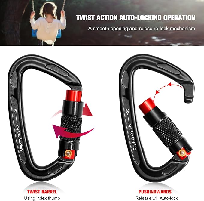 Oupeng sky Auto Locking Carabiner Clips - Image 2