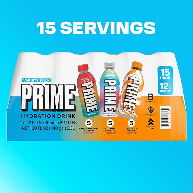 PRIME HYDRATION Variety, Dragonfruit Fusion, & Future Freeze Sports Drinks - Image 6