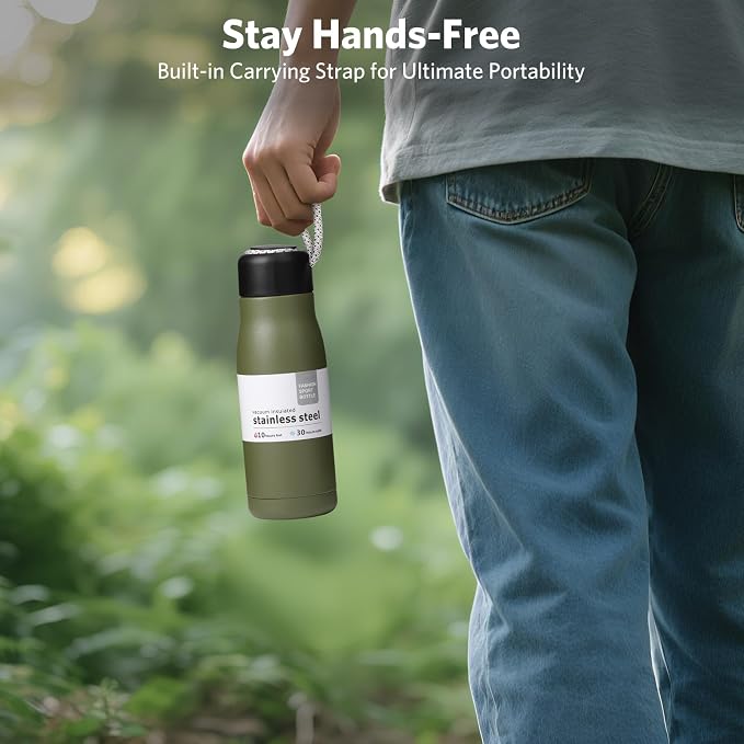 Small Water Bottle 12 oz, Dusgut Insulated Water Bottle, Stainless Steel - Image 5