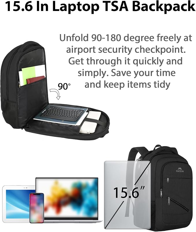 MATEIN 15.6 Inch Backpack for Men Women, 20 L Personal Item Casual Backpack - Image 2