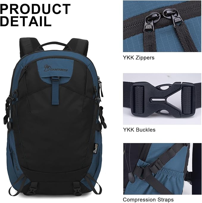 MOUNTAINTOP 30L Hiking Backpack, Men Women Camping Backpack, Lightweight - Image 3