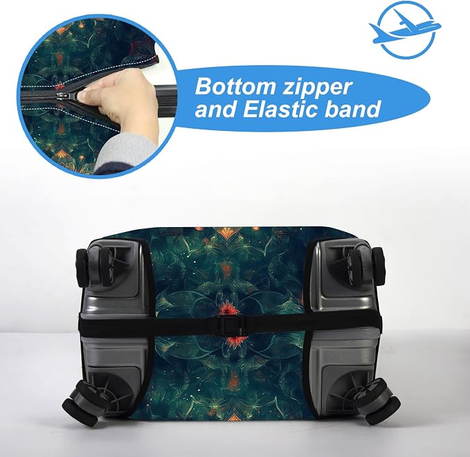 Luggage Cover Protector for 30-32 Inch Suitcases, TSA Approved Elastic Travel - Image 5