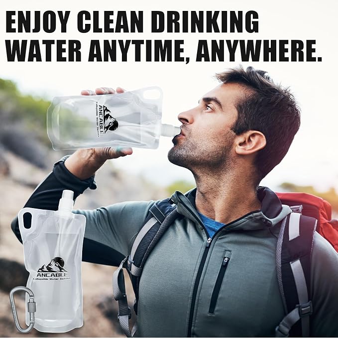 Ancable 33oz Collapsible Water Bottles, BPA-Free Water Bottle - Image 2