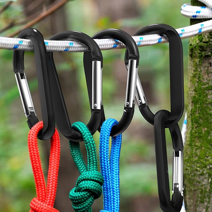 sprookber 3" Carabiner Clip Keychain, D Ring Caribeaner Clip, Key Clip - Image 5