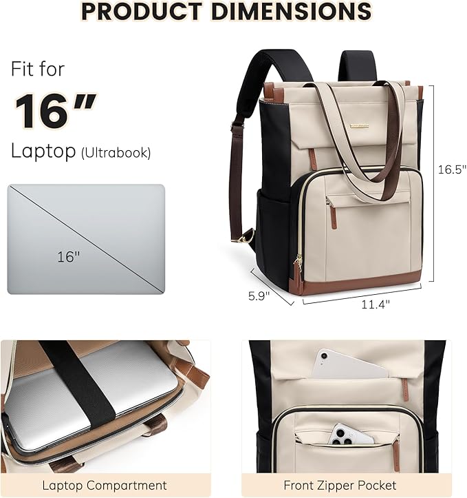 Convertible Daypack Laptop Backpack - Image 2