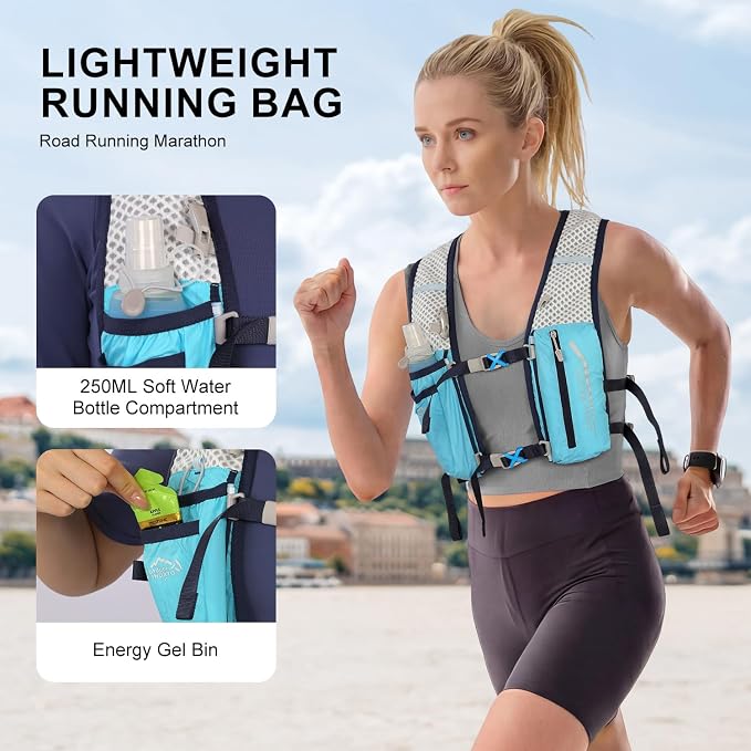 INOXTO Running Hydration Vest Backpack, Lightweight Insulated Pack - Image 3