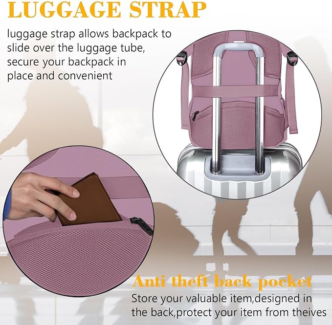 MATEIN Personal Item Backpack 18 * 14 * 8, Underseat 15.6 inch Travel Laptop - Image 6