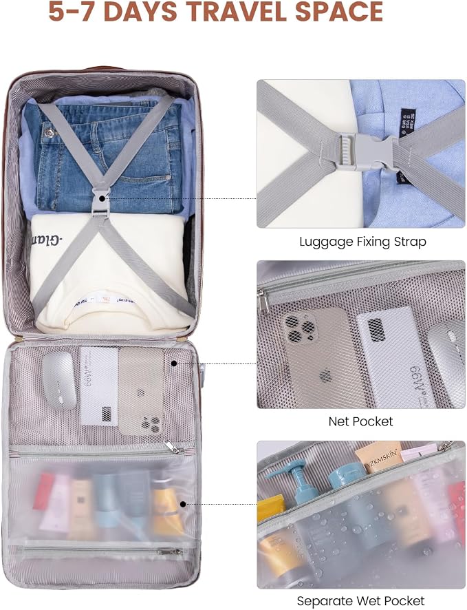 LOVEVOOK 50L Travel Backpack for Women & Men, Airline Approved Carry On Luggage - Image 9