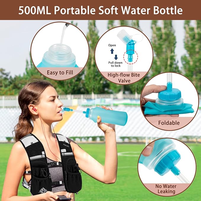 ITIEZY Running Vest for Women Men, 5L Hydration Backpack Lightweight Running - Image 8