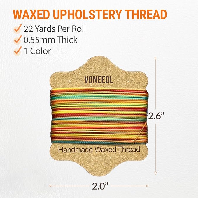 Upholstery Repair Kit: Waxed Sewing Thread & Heavy Duty Needles - Image 3