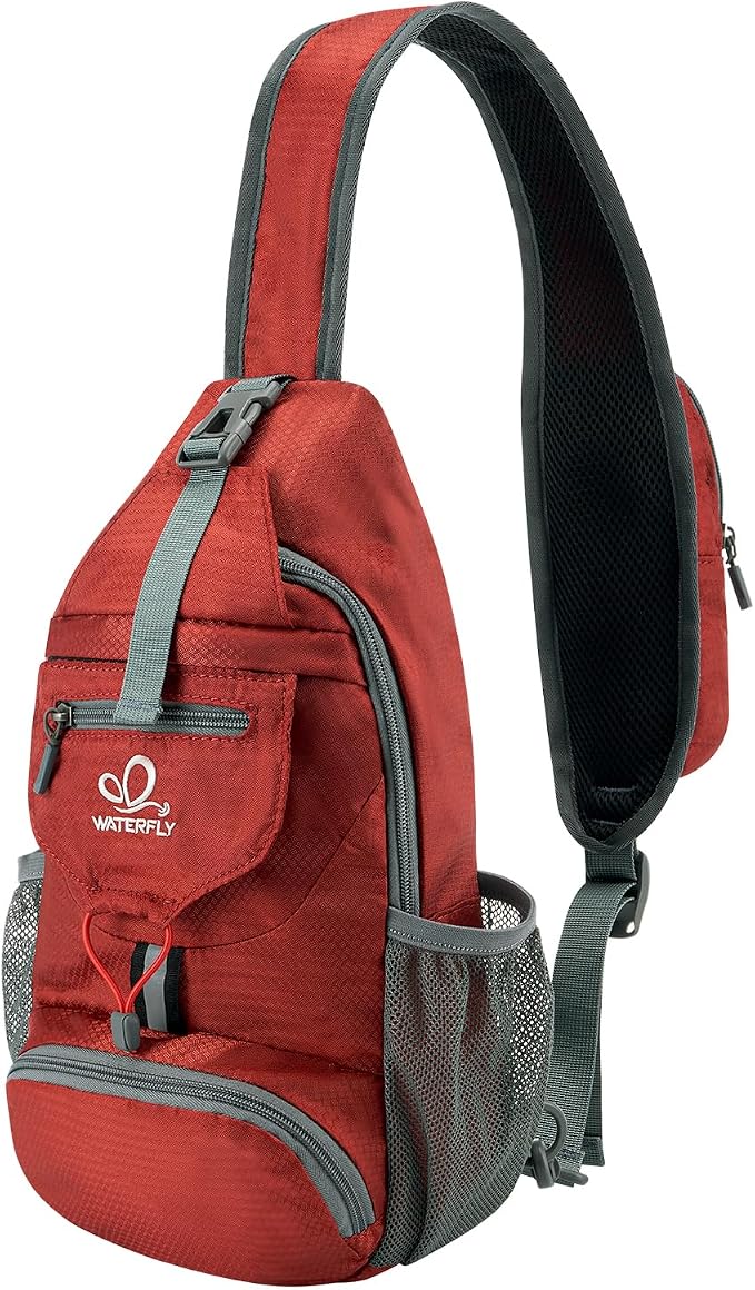 WATERFLY Packable Small Crossbody Sling Backpack Shoulder Chest Bag Daypack by Waterfly