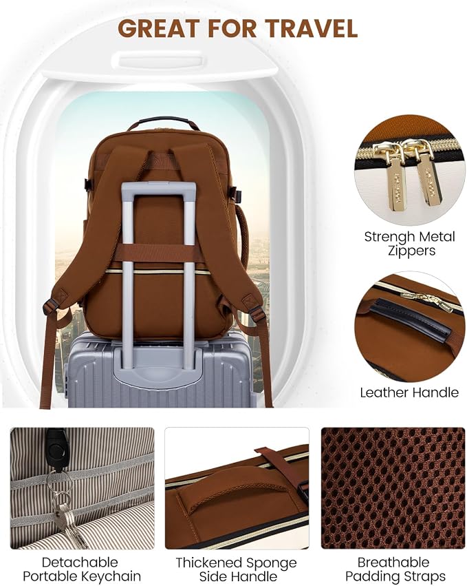 LOVEVOOK 40L Travel Backpack for Women & Men, Airline Approved Carry On Luggage - Image 7