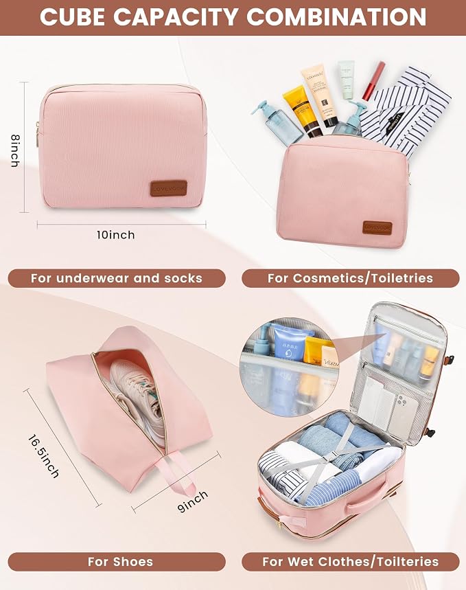 LOVEVOOK 40L Travel Backpack for Women & Men, Airline Approved Carry On Luggage - Image 6