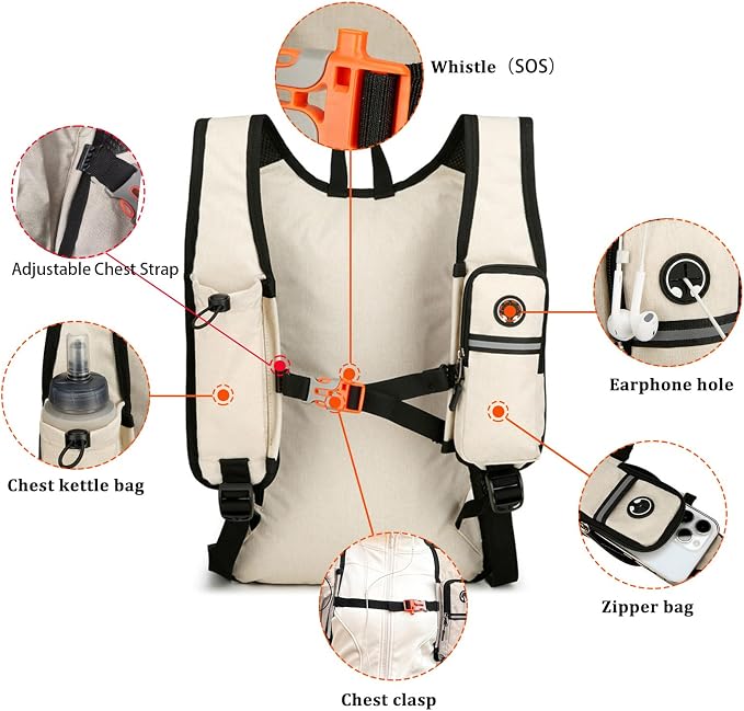 15L Small Hiking Backpack Foldable Ultralight Trekking Camping Outdoors Backpack - Image 3