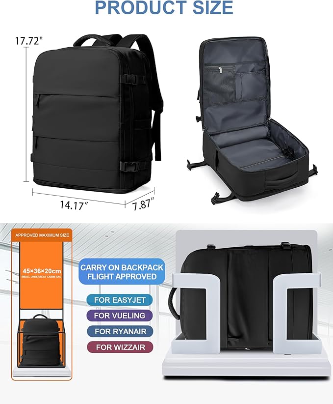 coowoz Large Travel Backpack Carry On - Image 4