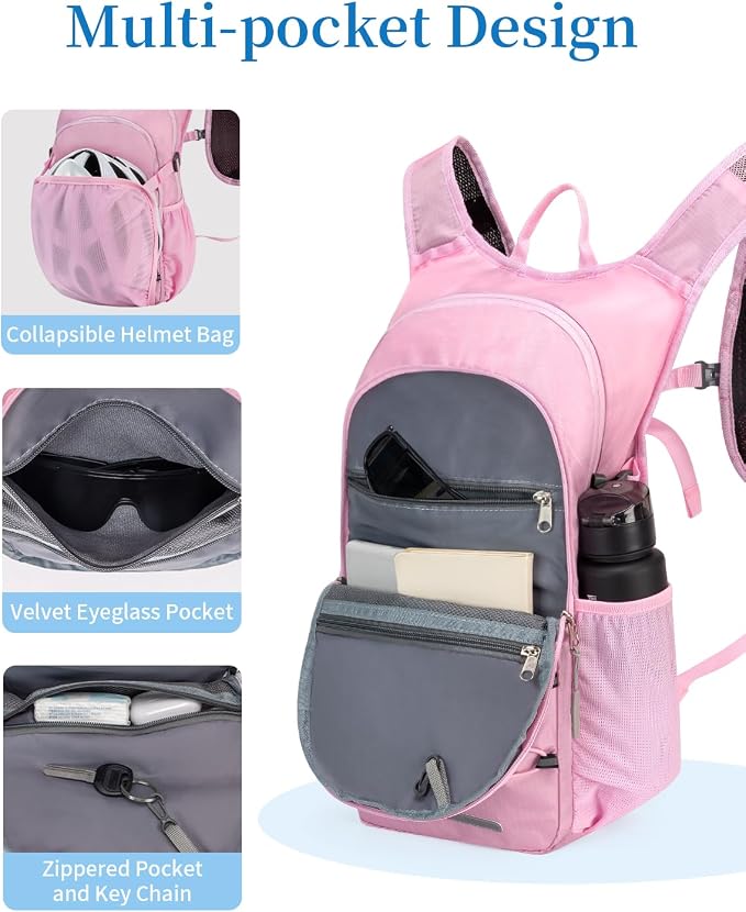 Hydration Backpack with 2L Water Bladder, Hiking Water Backpack - Image 5
