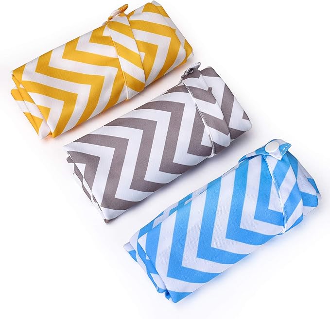 3 PCs Cloth Diaper Wet Dry Bags Waterproof Reusable Stroller Travel Beach Pool - Image 5