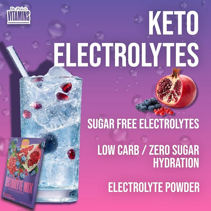 Dr. Price’s Electrolytes Hydration Powder Packets – Blueberry Pomegranate - Image 7