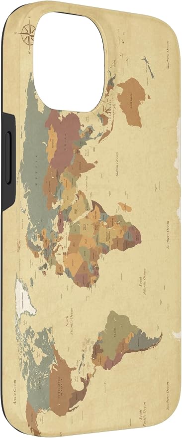 Globe Map Smartphone Cell Cover Gift World Map Pattern Phone Case - Image 3