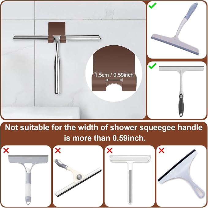 CGBE Razor Holder for Shower, 4 Packs Shaver Holder and Hooks, Self Adhesive - Image 6