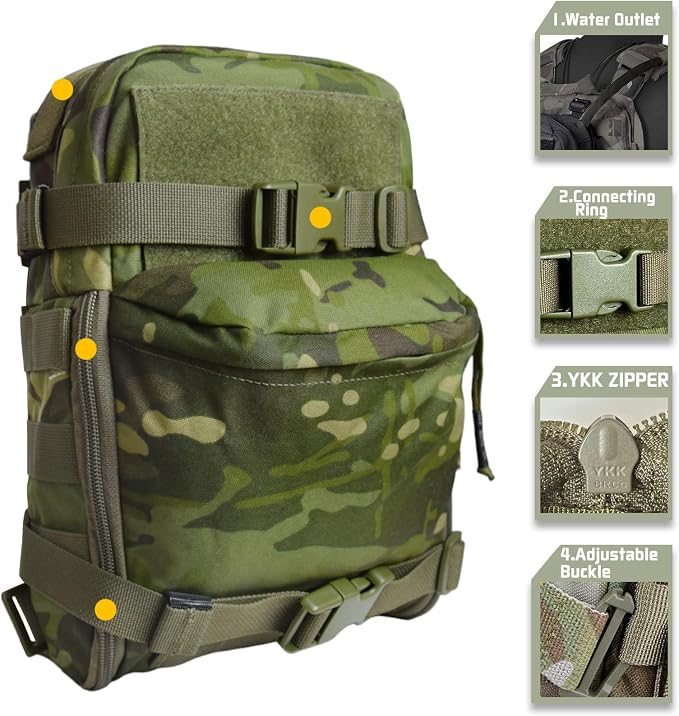 Tactical Hydration Backpack for 2L Hydration Bladder, Lightweight Hydration - Image 5