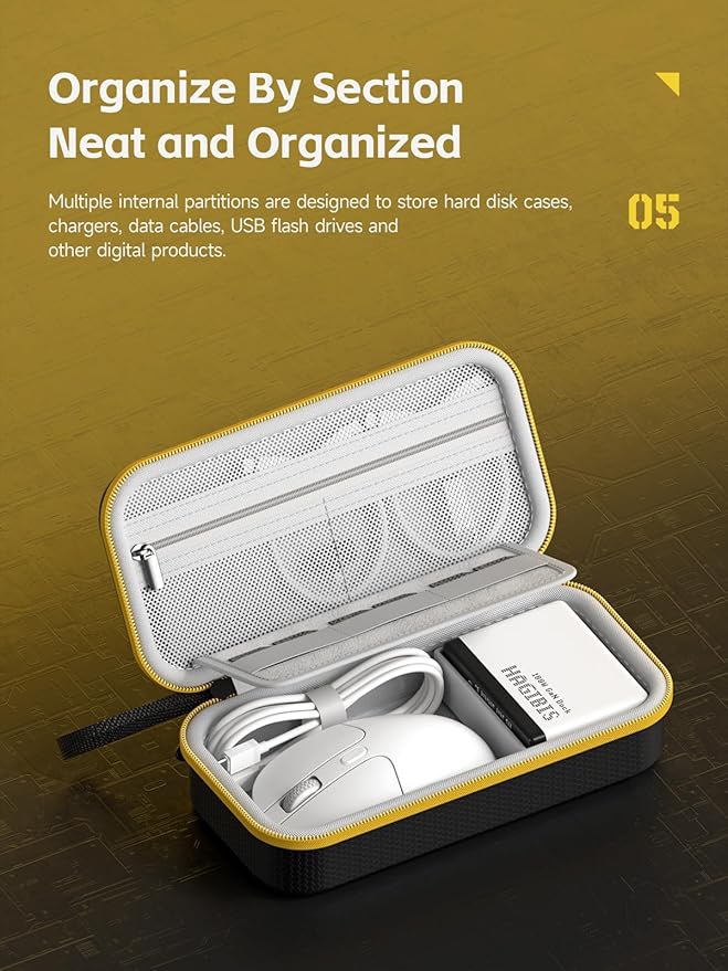 Hagibis Electronic Organizer Traveling Case Bag EVA Hardshell PU Portable - Image 2