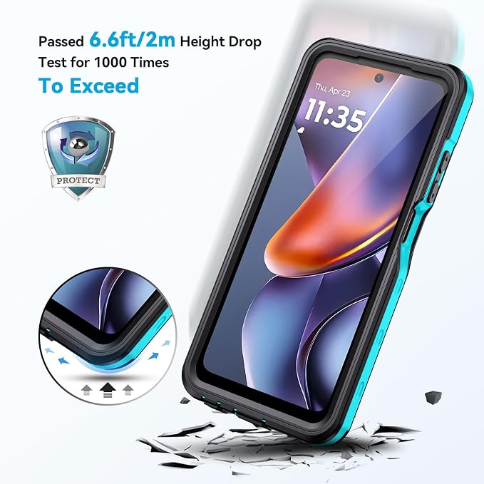 Lanhiem for Moto G 5G 2025 Case, IP68 Waterproof Dustproof Shockproof Case - Image 4