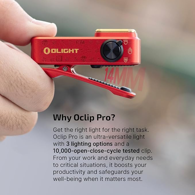 OLIGHT Oclip Pro EDC Flashlight Clip-on Light, Rechargeable 500 Lumens - Image 6