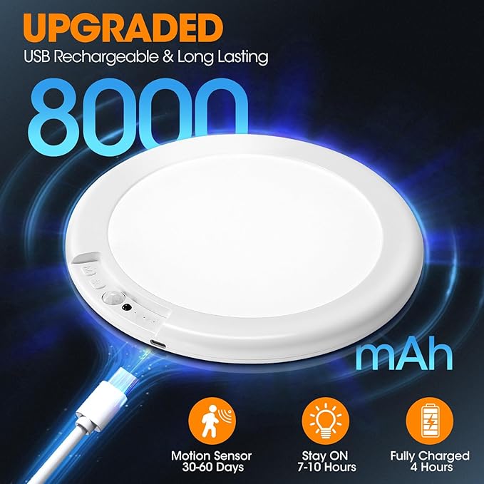 Gotopceed 2 Pack Rechargeable Motion Sensor Ceiling Light - Image 3
