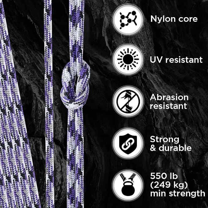 TECEUM 5/32" Paracord Rope 1000 – 1000ft / 200ft / 100ft / 50ft – Tactical - Image 3