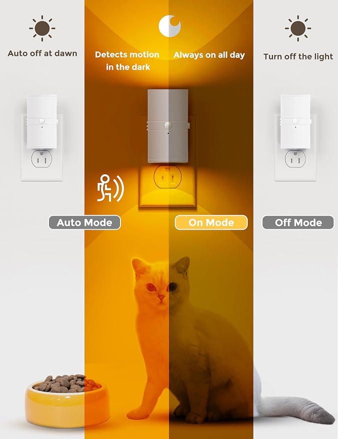 L LOHAS LED Motion Sensor Nightlight, Amber Night Light, Motion Activated Night - Image 2