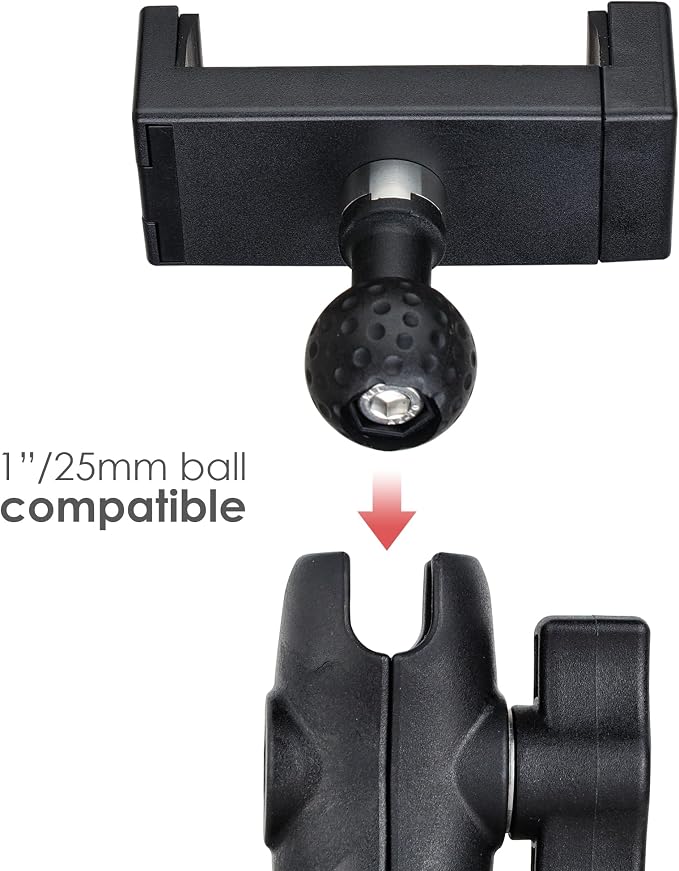 1-Inch Ball Mount with 2.3"- 3.5" Width Phone Holder Combatible - Image 3