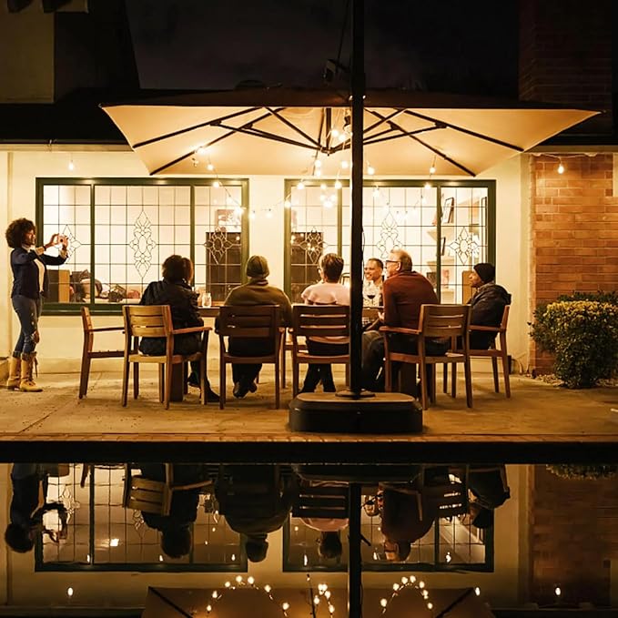100FT Outdoor Patio Black String Lights - Image 8
