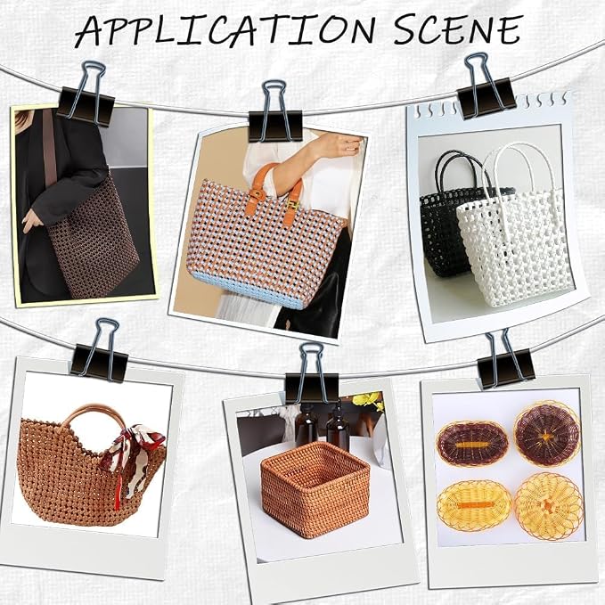 GORGECRAFT 30m*5mm Rattan Weaving Wicker Basket Wicker Repair Kit Orange - Image 4
