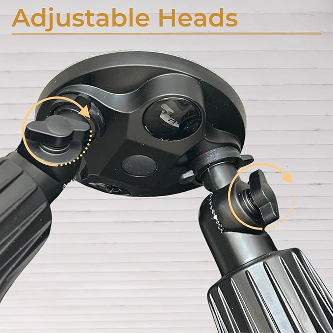 LED Black 2-Light Bullet Flood Light- 3000K Adjustable Dual Head Hardwired - Image 5