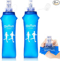 2 Pack Soft Water Bottle, TPU Collapsible Flask Foldable Bottles by Ouffun