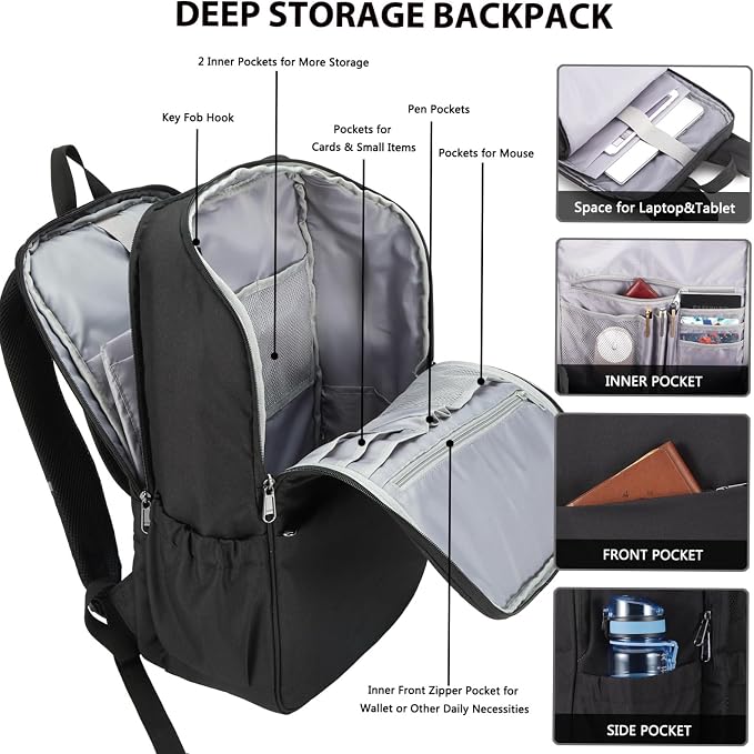 MAXTOP Laptop Backpack Bookbag Backpack Business Anti-theft Backpacks Work - Image 2