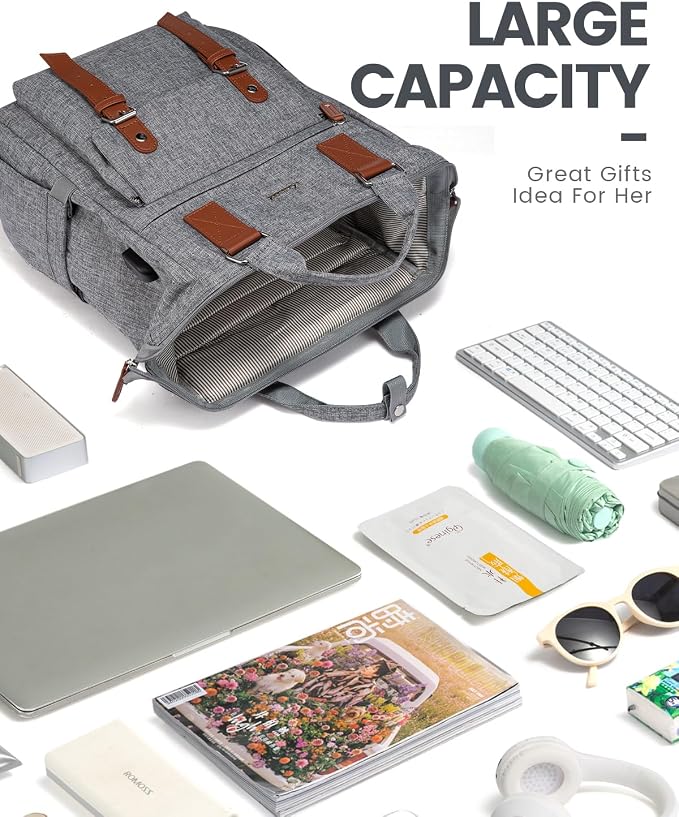 LOVEVOOK Laptop Backpack for Women Work Travel Commuter Teacher Backpack - Image 4