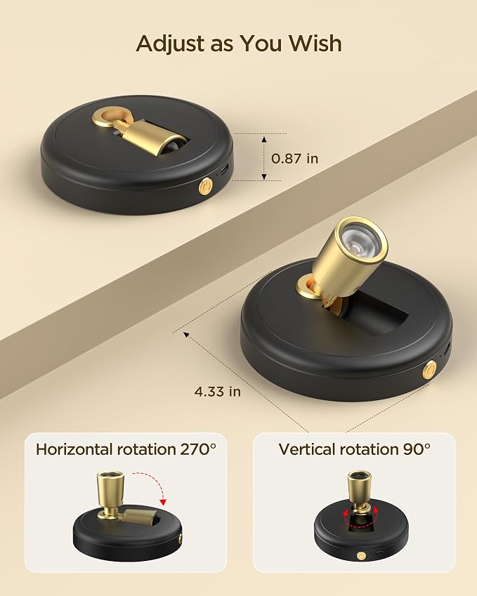 Zetunlo Spot Lights Indoor RGB Spotlight: Rechargeable Color Changing Wireless - Image 7