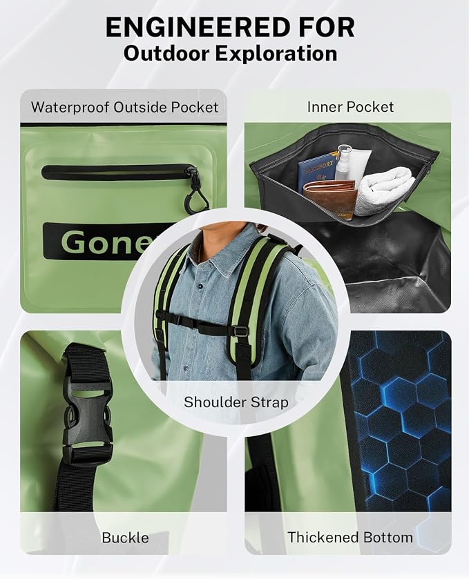 Gonex Waterproof Duffel Bag, 150L Heavy Duty Dry Duffle Bag - Image 5