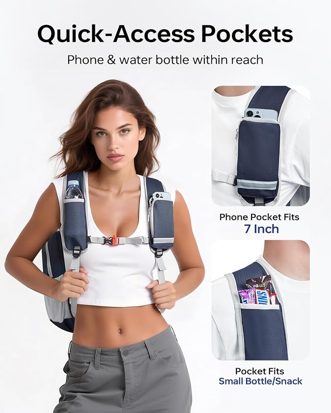 CROSSGEAR 24L Packable Backpack, Lightweight Hiking Daypack, Water-Resistant - Image 3