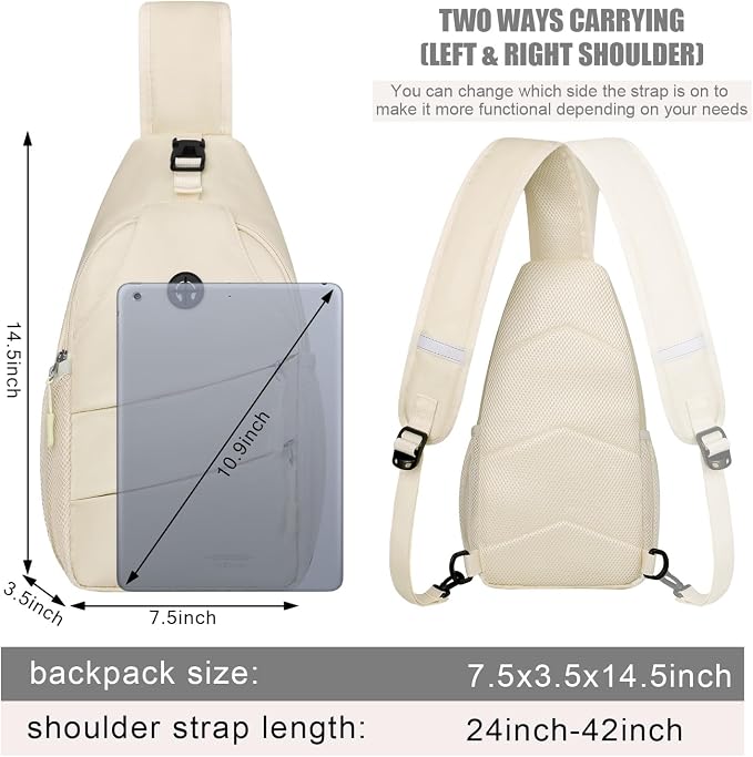 Pritent Crossbody Bags for Women Men Trendy Sling Bag Backpack Casual Chest Bag - Image 2