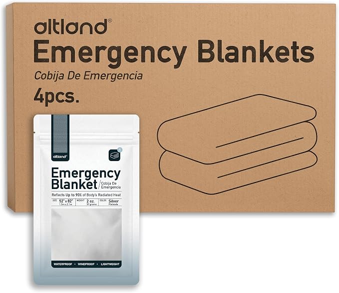 Altland 4 Pack of Emergency Blankets - Image 2