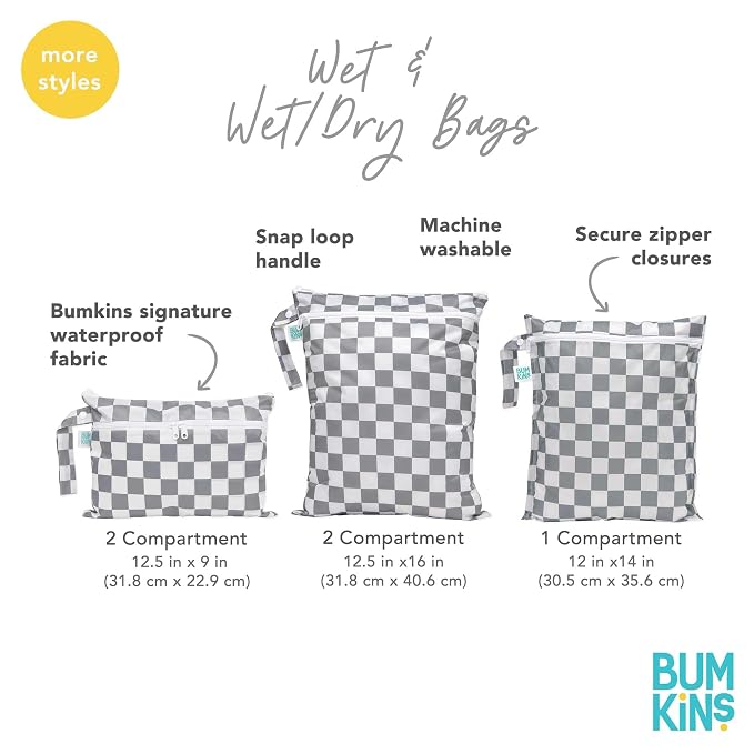 Bumkins Waterproof Wet Bag for Baby, Swim Suit, Cloth Diapers, Pump Parts - Image 5