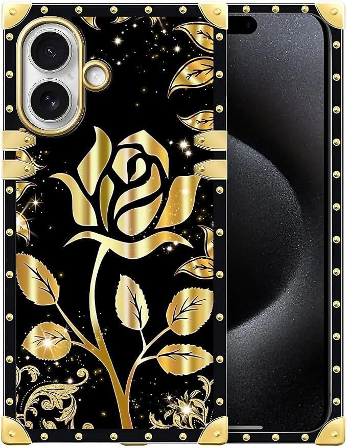 for iPhone 17 Case Luxury Golden Decoration by Unknown