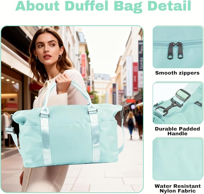 Weekender Duffel Bags for Women， Travel Totes Bag for Airplane Essentials - Image 6