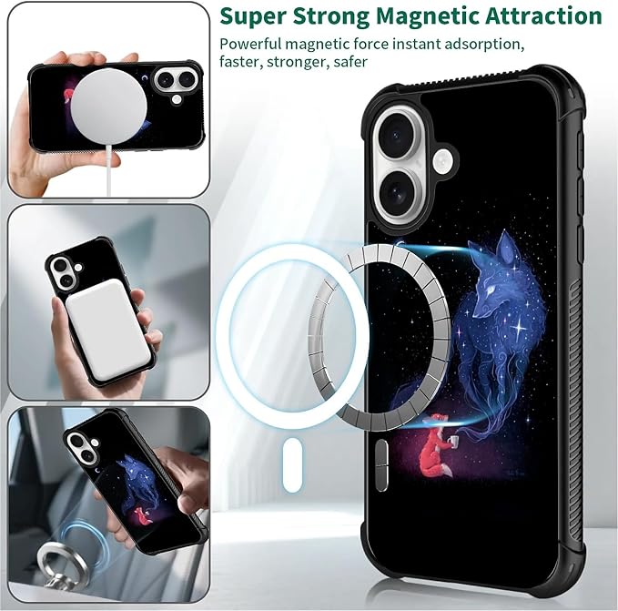 for iPhone 17 Case, for MagSafe Graphic Design for Girl Boy Soft Silicone Hard - Image 5