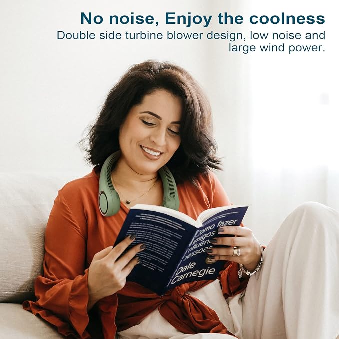 CIVPOWER Neck Fan: Portable Personal Neck Cooling Rechargeable Bladeless Fan - Image 8