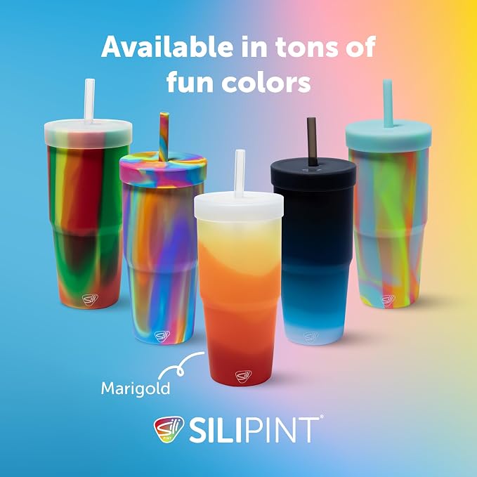 Silipint: 32oz Silicone Straw Tumbler, Unbreakable, Dishwasher Safe - Image 5