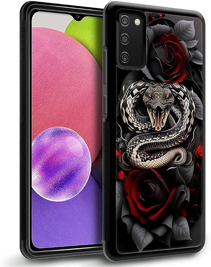 for Samsung Galaxy S20 FE Case, Entwined Rose Snake Pattern Graphic Design Girl - Image 3